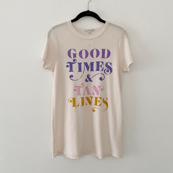 Junk Food Babe Good Times & Tan Lines Graphic T-Shirt NWT - Picture 4 of 7